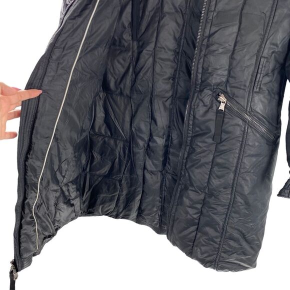 Ralph Lauren Sport Women's Size M Longline Down Puffer Winter Jacket Black Snow - Picture 5 of 9